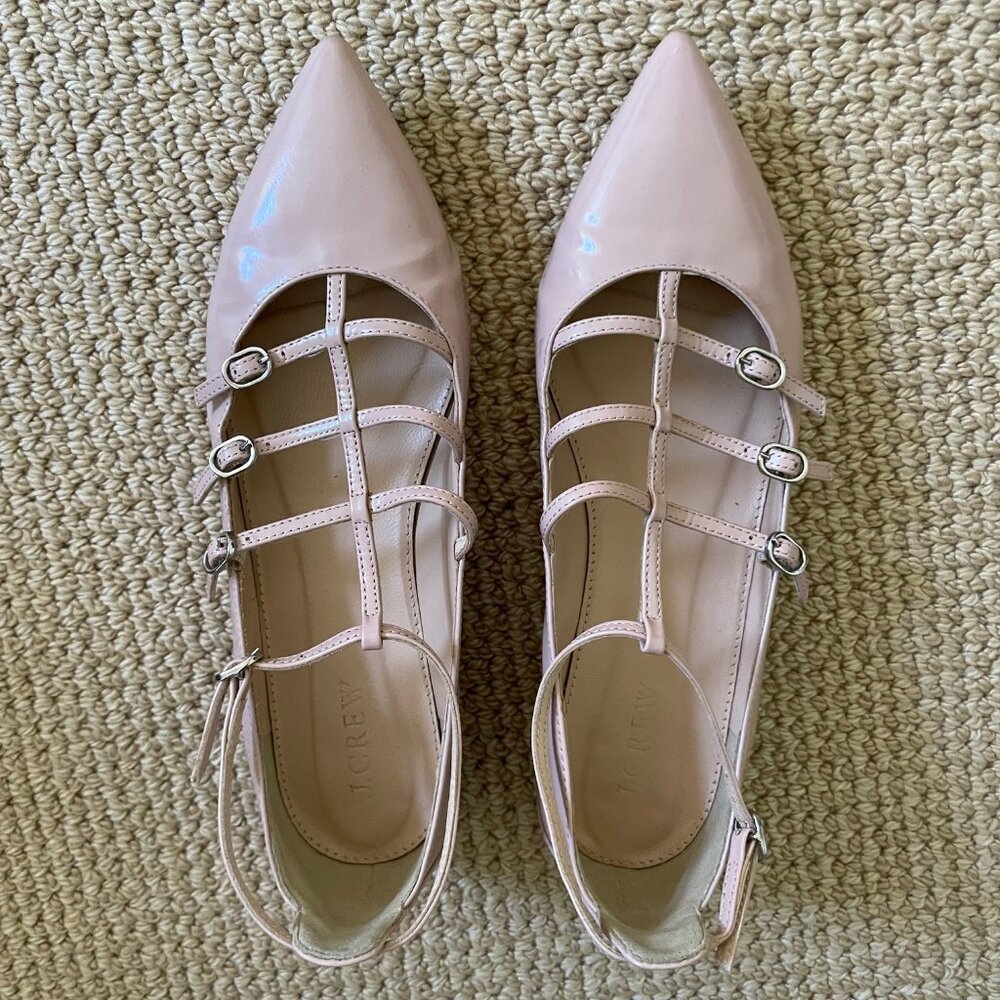 J.Crew patent leather cage flats